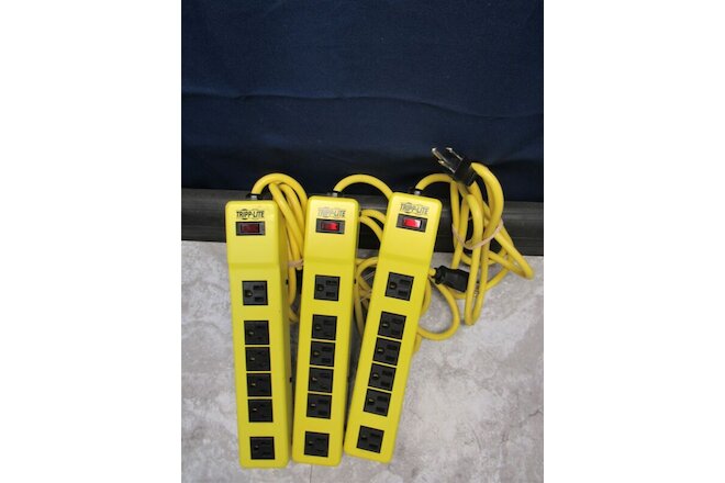 3 LOT - 6' ft Heavy-Duty Safety Surge Protector Power Strip Block w/ 6 Outlets