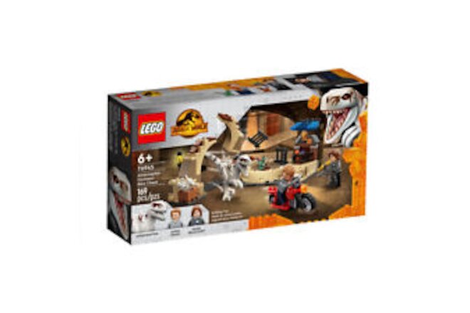 LEGO 76945 Jurassic World Atrociraptor Dinosaur: Bike Chase Set with Figures of