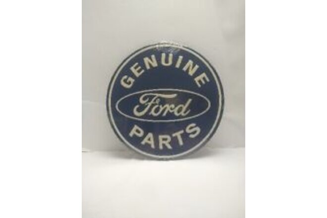 OPEN ROAD Brands, Genuine FORD Parts Blue Metal Round Sign 13" Sealed Brand New