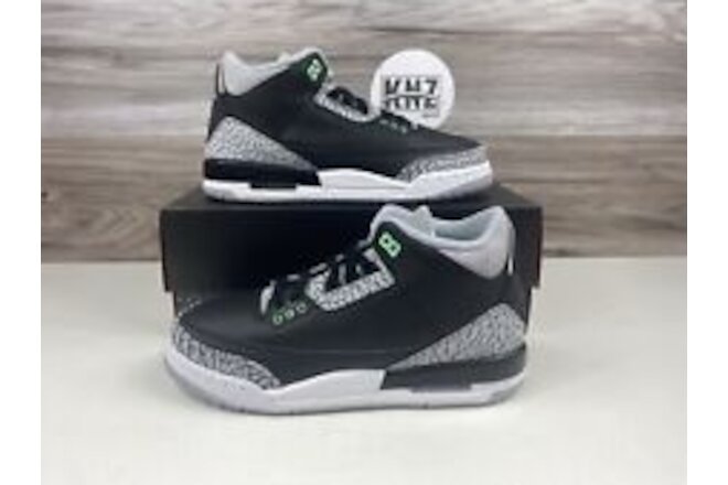 *Nike Air Jordan 3 Retro 'Green Glow' Black Wolf Grey GS DM0967-031