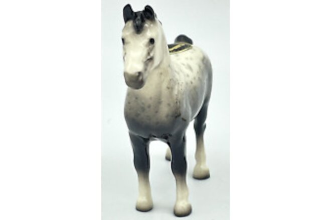 Miniature Horse Figurine HAGEN RENAKER Dapple Gray Percheron 3 inches Tall