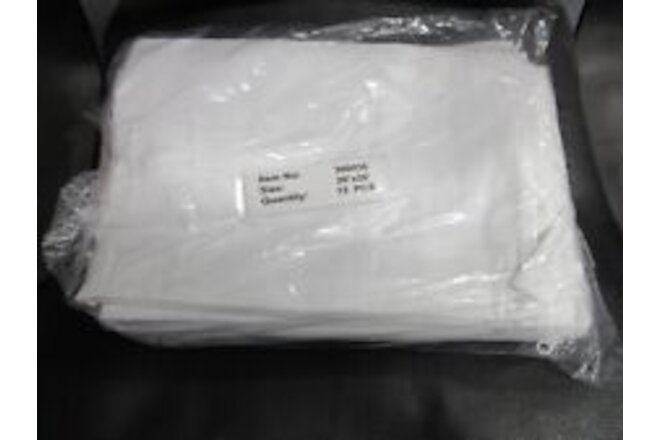 LOT OF 12 BRAND NEW WHITE PILLOW PROTECTOR WHITE T-180 PERCALE HOTEL LINEN ELITE