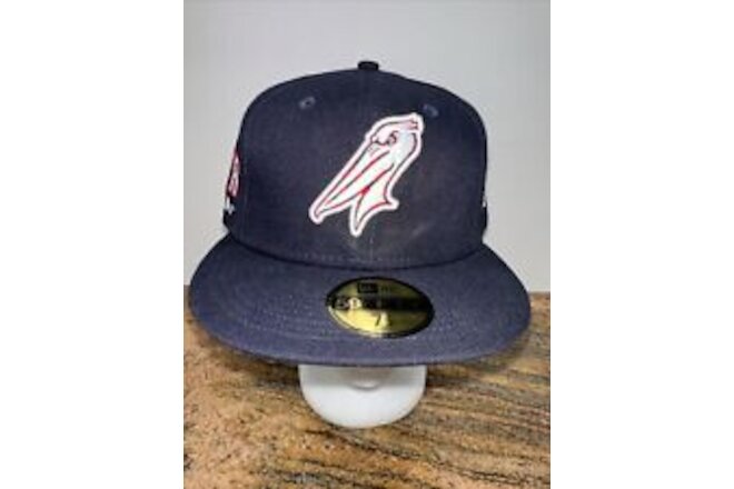 Myrtle Beach Pelicans MiLB New Era Flat Bill Ball Cap Hat "July 4 " Navy USA NEW