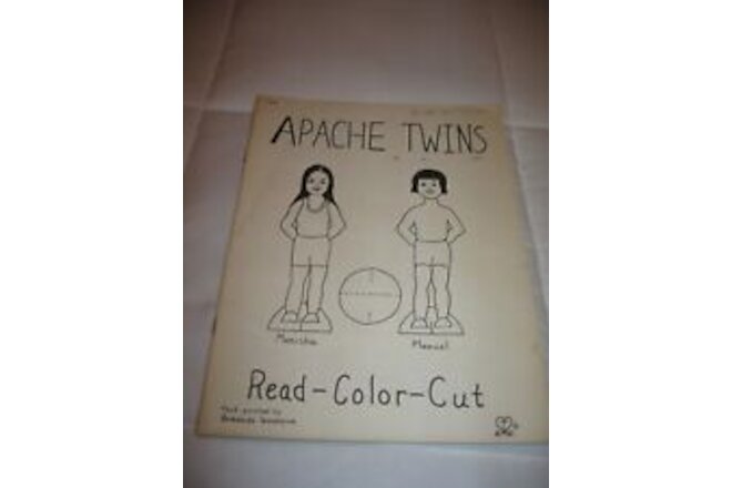 Vintage 1976 Apache Twins Indian Paper Doll Book Armando Goseyun