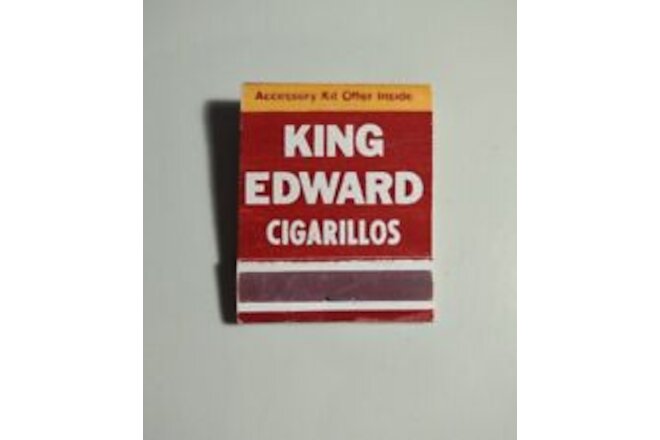 Vintage King Edward Cigarillos Full Collectible Advertising Matchbook NOS