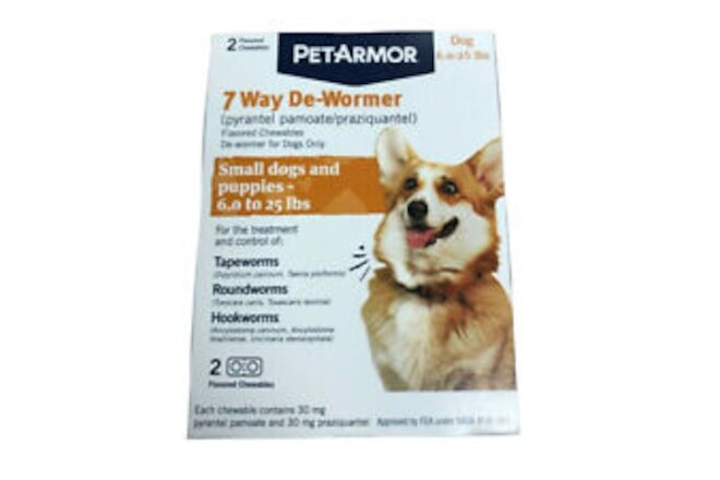 4 Boxes PetArmor 7 Way DE-WORMER Medium Large Dogs 25.1-200 Lbs