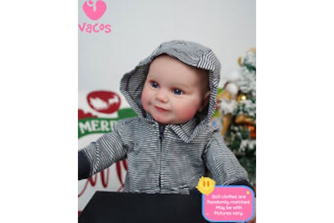VACOS 24" Reborn Baby Dolls Vinyl Silicone Soft Realistic Newborn Girl Doll Gift