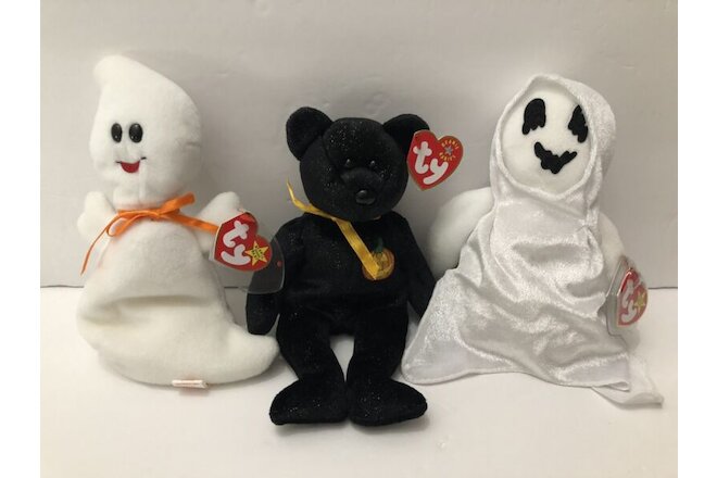 Halloween Ty Beanie Babies Trio SPOOKY HAUNT SHEETS
