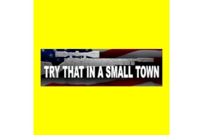 New "TRY THAT IN A SMALL TOWN" gun rights JASON ALDEAN Country Music STICKER