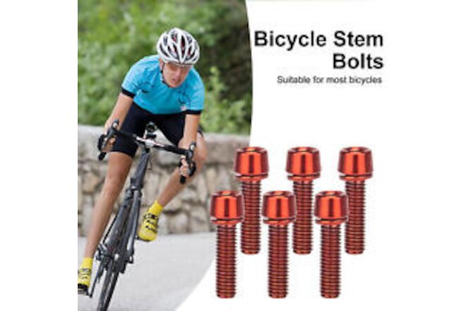 Bike Stem Bolts With Washers Stem Bolts 6pcs Stainless steel Bolt Screws M5x18mm