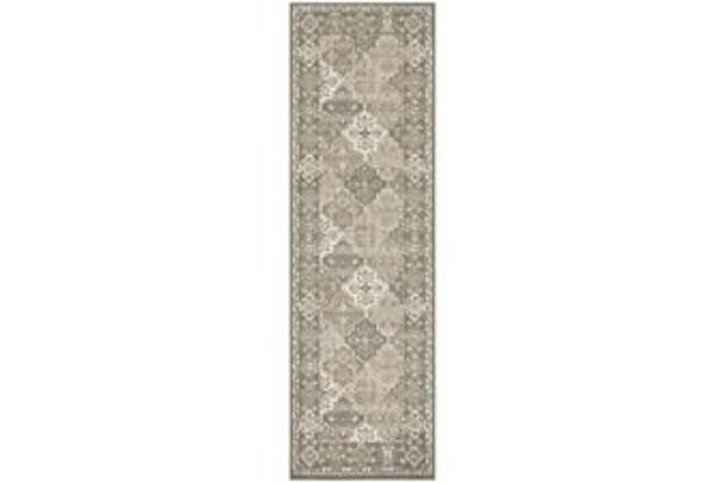 Grafix Bohemian Green 2'3" x 7'6" Area -Rug, Easy -Cleaning, Non Shedding, Be...