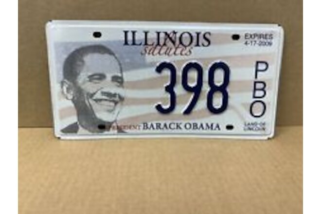NOS 2009 Illinois Obama License Plate