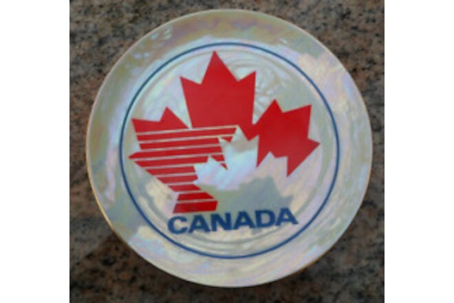 Olympic Hockey Canada Plate Souvenir 6"  Collector New Vintage 1983 Authentic