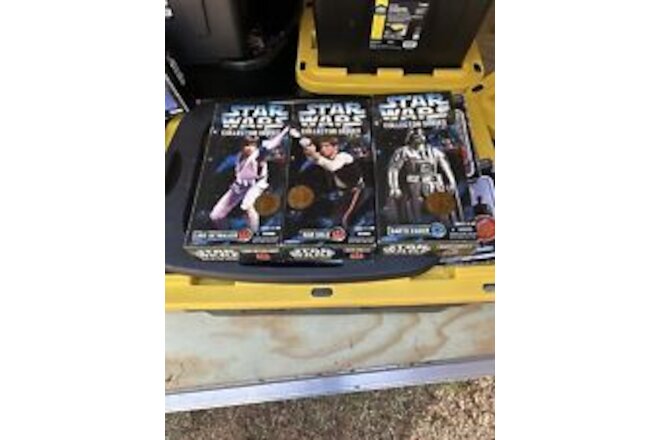 3 Star Wars 12 Inch Action Figures Luke, Han Solo, Darth Vader