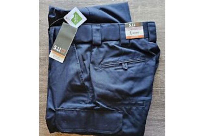 5.11 Ripstop B-Class Women's Black Tactical Pants. Size 4 Reg. Straight Unhemmed