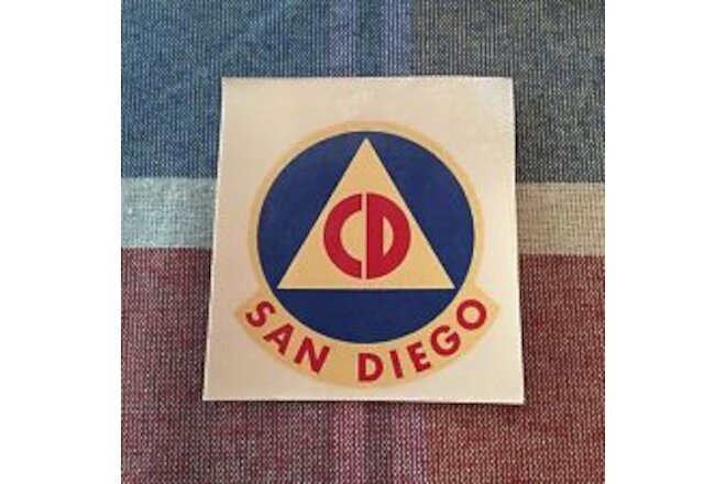 4 - Civil Defense decals from San Diego -  waterslide stickers