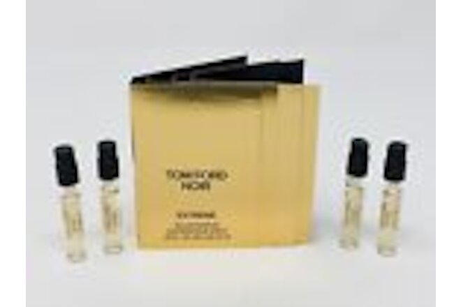 4 - Tom Ford Noir Extreme 05 oz EDT  Spray Travel Vials with Cards  NEW