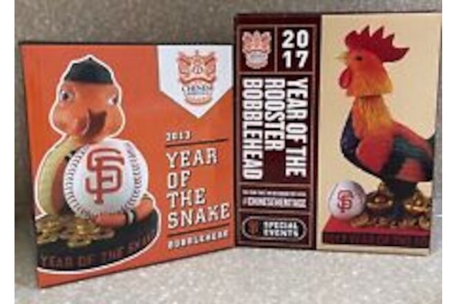 2013  Year of the Snake Chinese heritage San Francisco Giants Bobblehead + Bonus