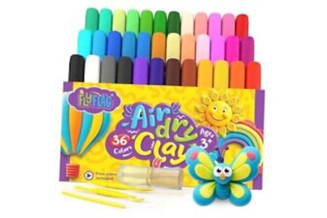 Air Dry Clay 36 Colors, Soft & Ultra Light, Modeling Clay for Kids with