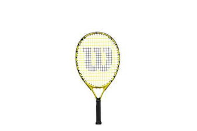 Minions 21 Inch Junior Tennis Racket (Ages 5-6) - Yellow/Black, 6.88oz Strung