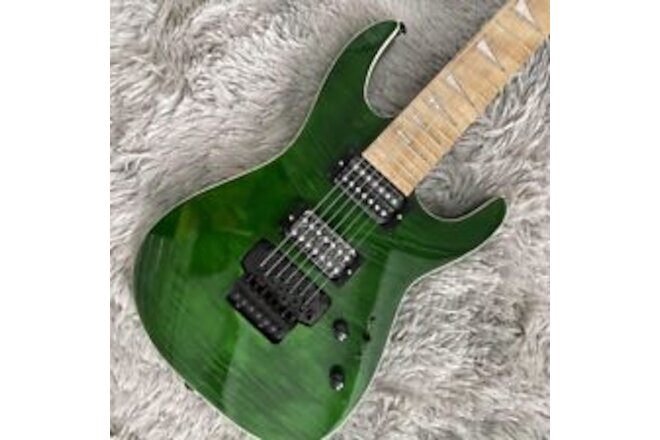 7-Strings Green ST Electric Guitar Maple Fretboard HH Pickups Black Hardware
