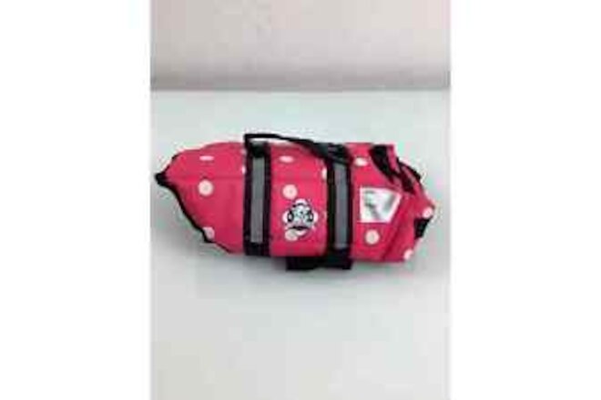 Paws Aboard Polka dots Life Jacket for Dog pink SZ XS NWOT