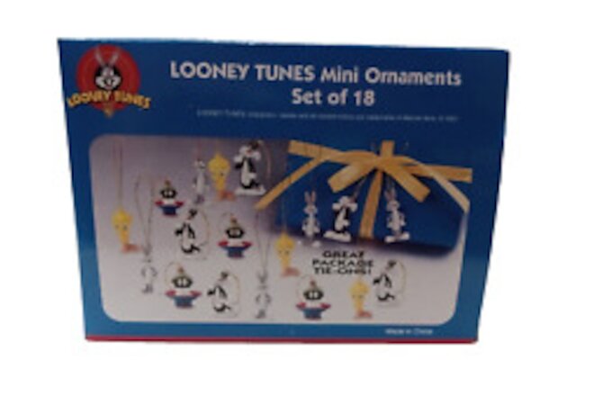 1997 Vintage Looney Toons 18 Mini Ornaments Marvin Martian Bugs Tweety Sylvester