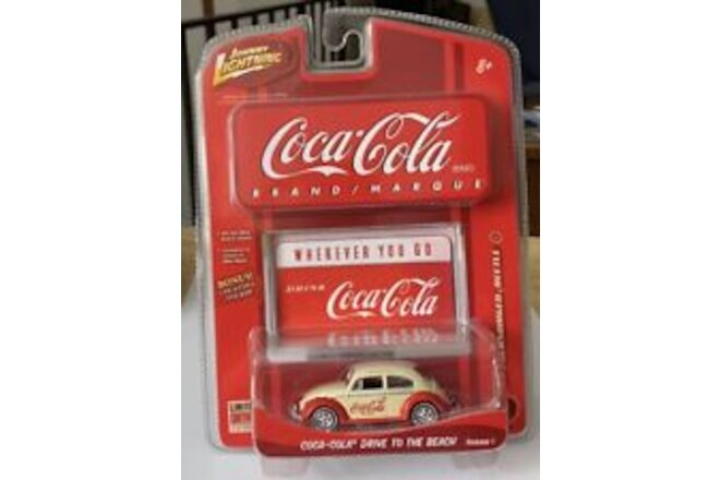 Johnny Lightning Coca Cola ‘66 Volkswagen Beetle 1/64 Diecast Vw Bug Coke