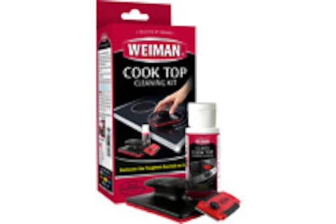 Weiman Glass Ceramic Stove Top Cooktop Surfaces Cleaner Scraper Clean Polish Kit