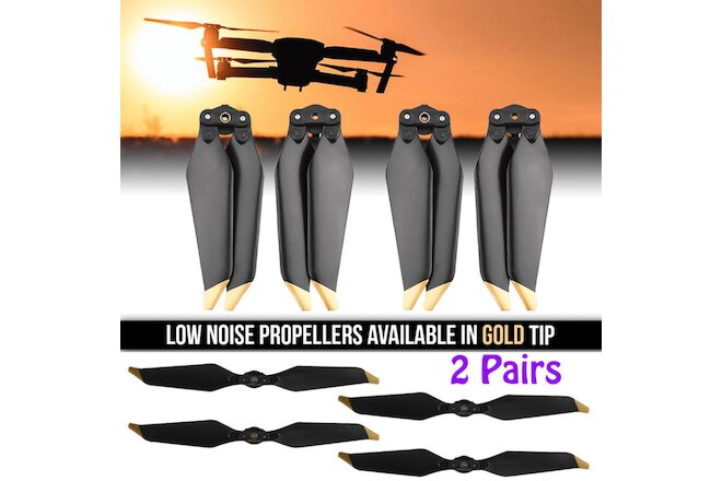 for DJI Mavic Pro Drone Props Quick Release Folding Low Noise 2 Pairs Propellers