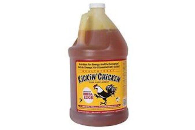 Kickin' Chicken Feed Supplement: Gallon. Plumage, Skin, Molting, Egg, Immune ...