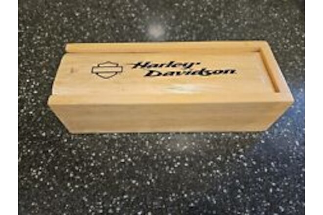Harley Davidson Dominos Wooden Set In Wooden Box