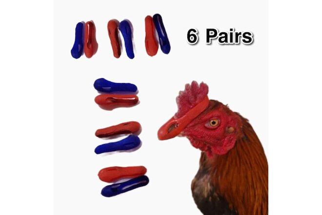 Chicken Mouth Safety Protection Cock Rooster Training Fighting Mitt Rubber x 6