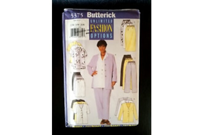 Butterick 5375 Sz 22W-26W Sew Pattern UNCUT Business Pant Suit Skirt Very Easy