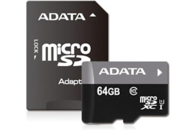 Premier 64GB Microsdhc/Sdxc UHS-I U1 Class 10 Memory Card with Adapter (AUSDX64G