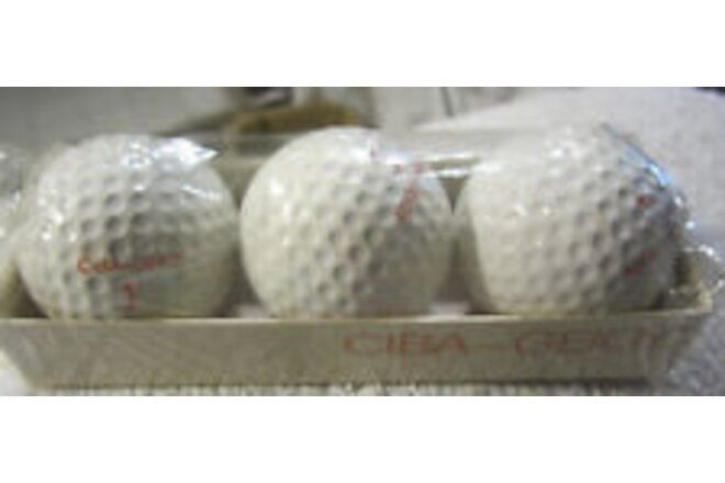 1 pack of 3 logo golf balls,New sealed,Pharmaceuticals Ciba Geigy Company Ad VTG