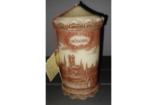Germany Munich Cityscape Skyline Relief Candle Souvenir