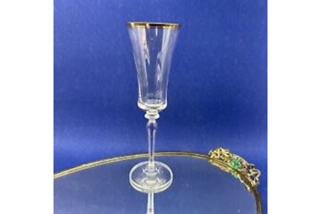 Mikasa Jamestown Gold Rim Crystal Stemware Wine Glass 9” Goblet ￼Champagne