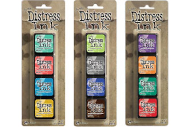 Tim Holtz Distress Mini Ink Pad Kits - #13, #14 and #15 Bundle