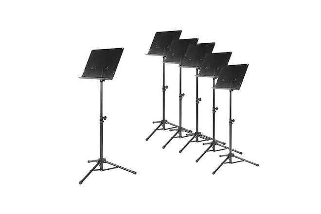 Musician's Gear Tripod Orchestral Music Stand 6-Pack, Black