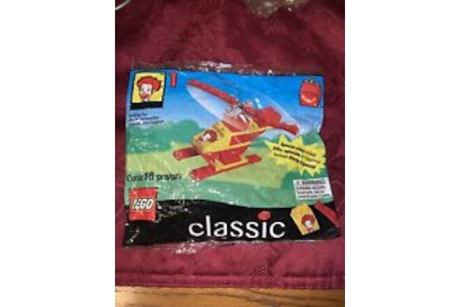 1999 McDonald's HAPPY Meal Building Toy LEGO #1 Classic RONALD AIRPLANE 18 Pcs
