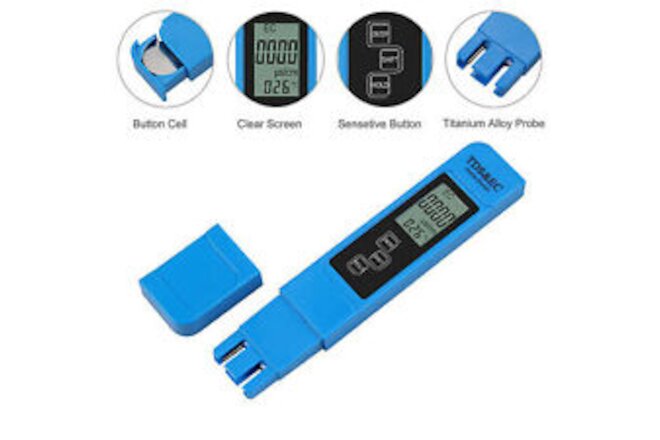 1Pc 3 In1 Portable Handheld Digital LCD TDS EC Water Purity PPM Tester Pen US
