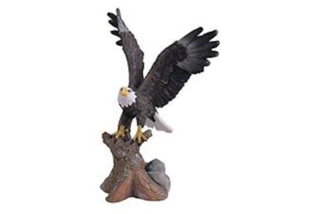 StealStreet SS-G-54164 Small Brown & White Bald Eagle Soaring from Tree 6.75"