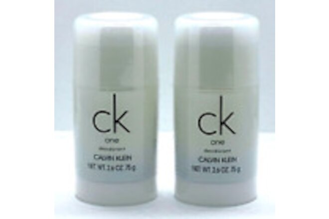 Lot of 2 Pc - CK One by CK Calvin Klein 2.6 oz Deodorant Stick For Men NEW