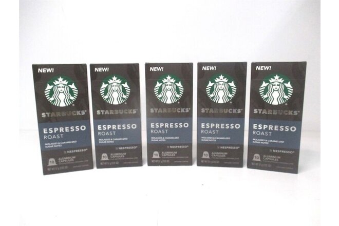 Starbucks Espresso Dark Roast Capsules For Nespresso "BEST BY 02/10/22" 50 Count