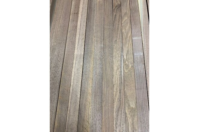 Beautiful! 12 Boards BLACK WALNUT Lumber Dried Size: 3/4”x 2”x 21” DIY Wood,