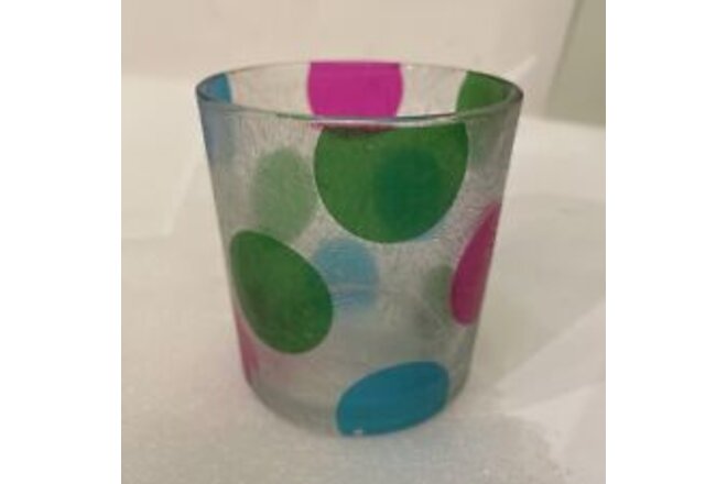 FROSTED GLASS VOTIVE/CANDLE HOLDER
