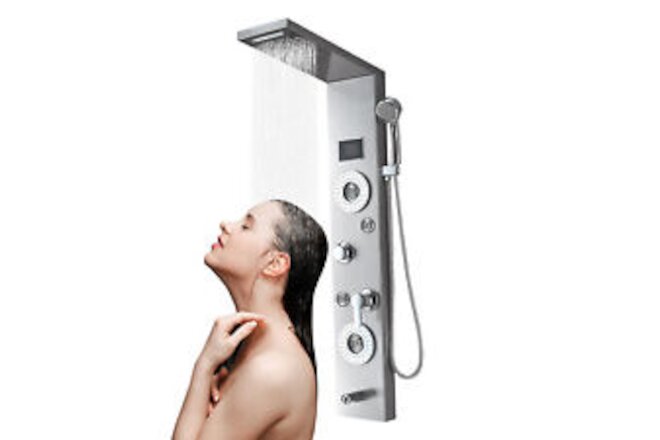 LED Shower Panel Tower System Bathtub Shower Panel With Temperature Display