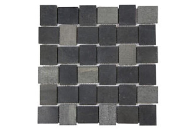 Mosaic Stone Tile Linker Bricks Kitchen Bathroom Fireplace Wall backsplash Black