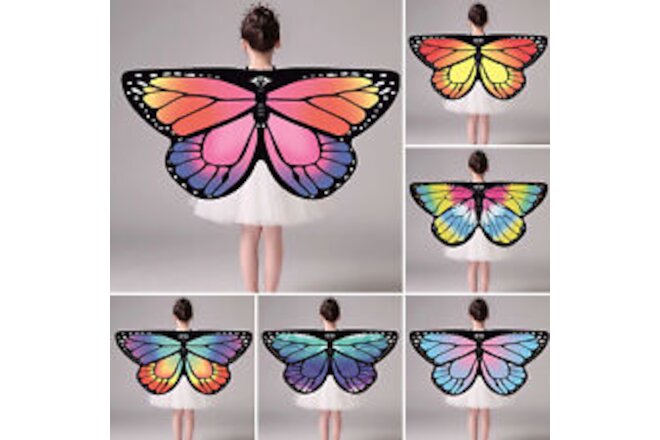 Butterfly Wings Vibrant Color Dress Up Vivid Butterfly Wings Style Toddler Cape